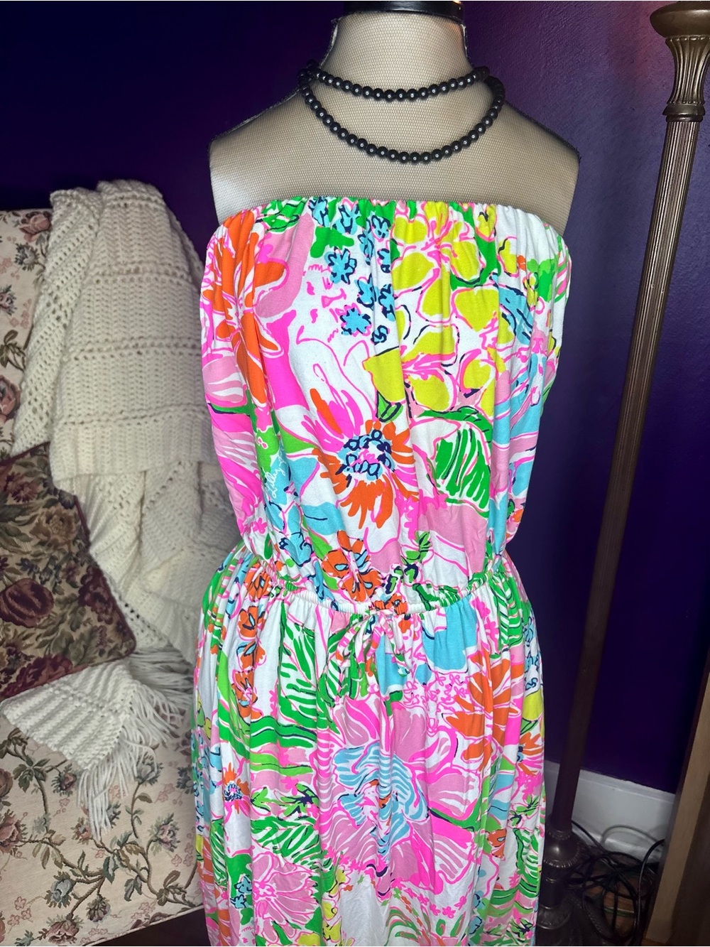 Lilly Pulitzer for Target "Nosey Posey" Strapless Maxi Dress - Picture 2 of 8